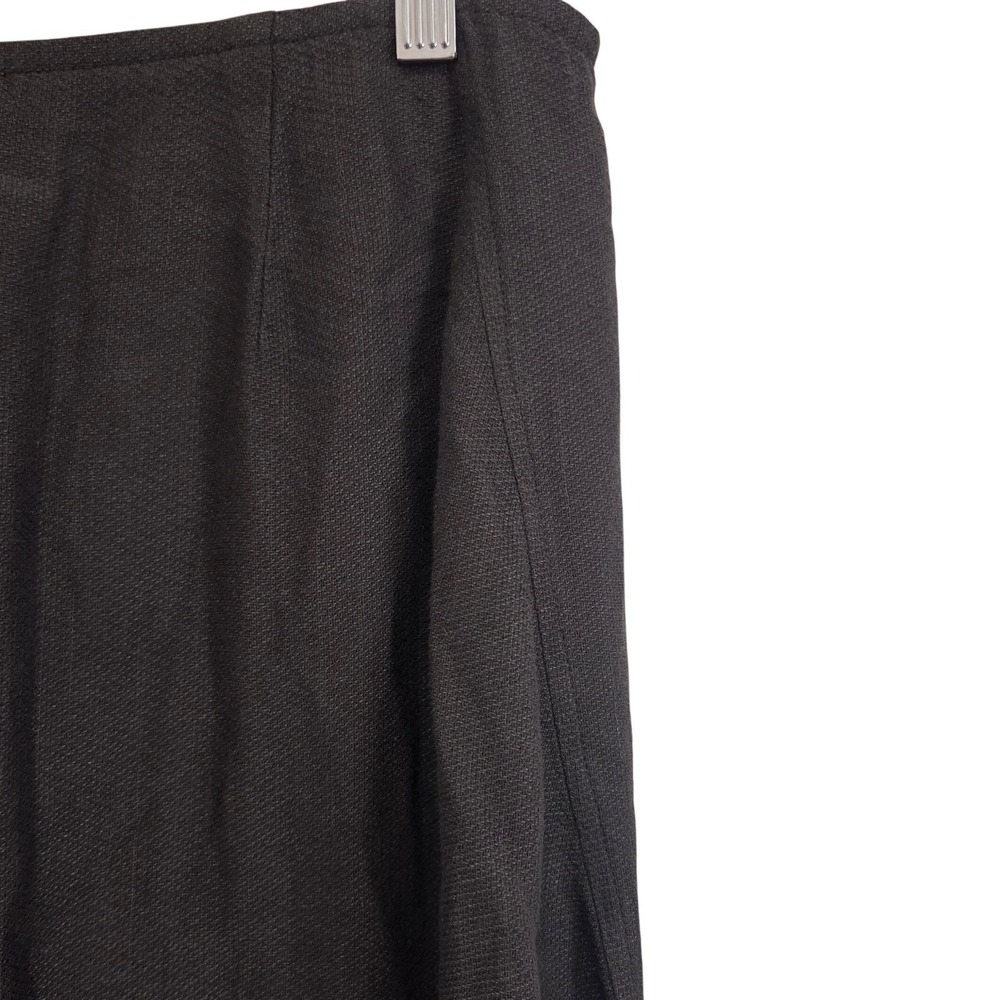 Eileen Fisher‎ Espresso Brown Italian Linen Blend Midi A-Line Skirt Womens Small - Picture 8 of 10
